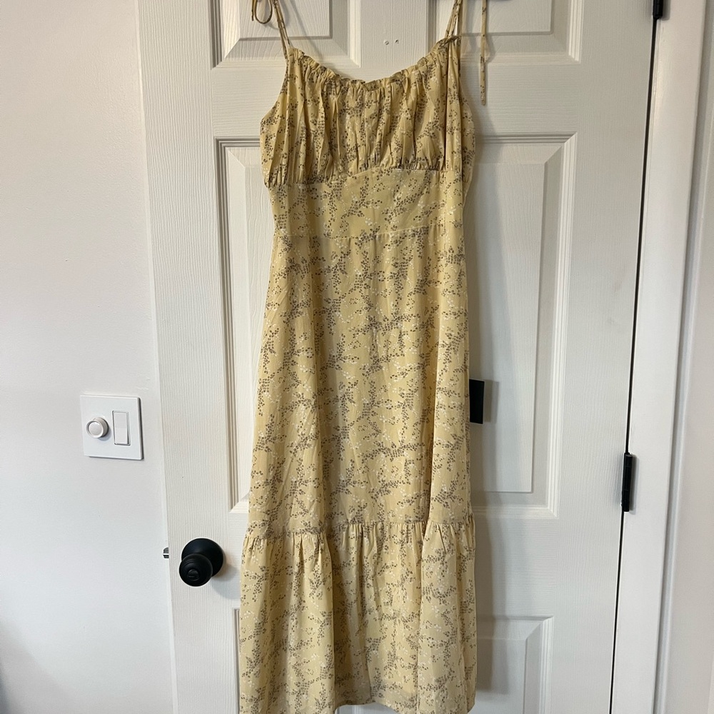 Lulu's Yellow Floral Maxi Dress